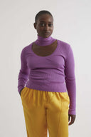 NETUNO cashmere and silk blend top in grape
