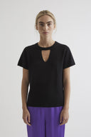 VERONA cashmere blend t-shirt in black