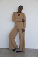 Cashmere blend MODENA wide-leg pants