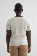 VERONA cashmere blend t-shirt in parchment