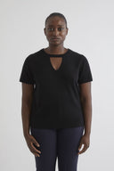 VERONA cashmere blend t-shirt in black