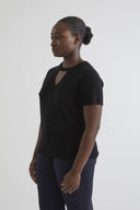 VERONA cashmere blend t-shirt in black