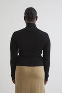 NETUNO cashmere and silk blend top in black