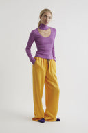 NETUNO cashmere and silk blend top in grape