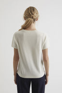 VERONA cashmere blend t-shirt in parchment
