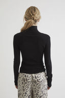 NETUNO cashmere and silk blend top in black