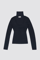 NETUNO cashmere and silk blend top in black